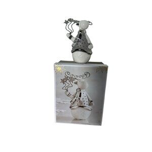 Peir 1Ceramic Moose Figurine With Star Wand & Swirling Antlers In Gift Box